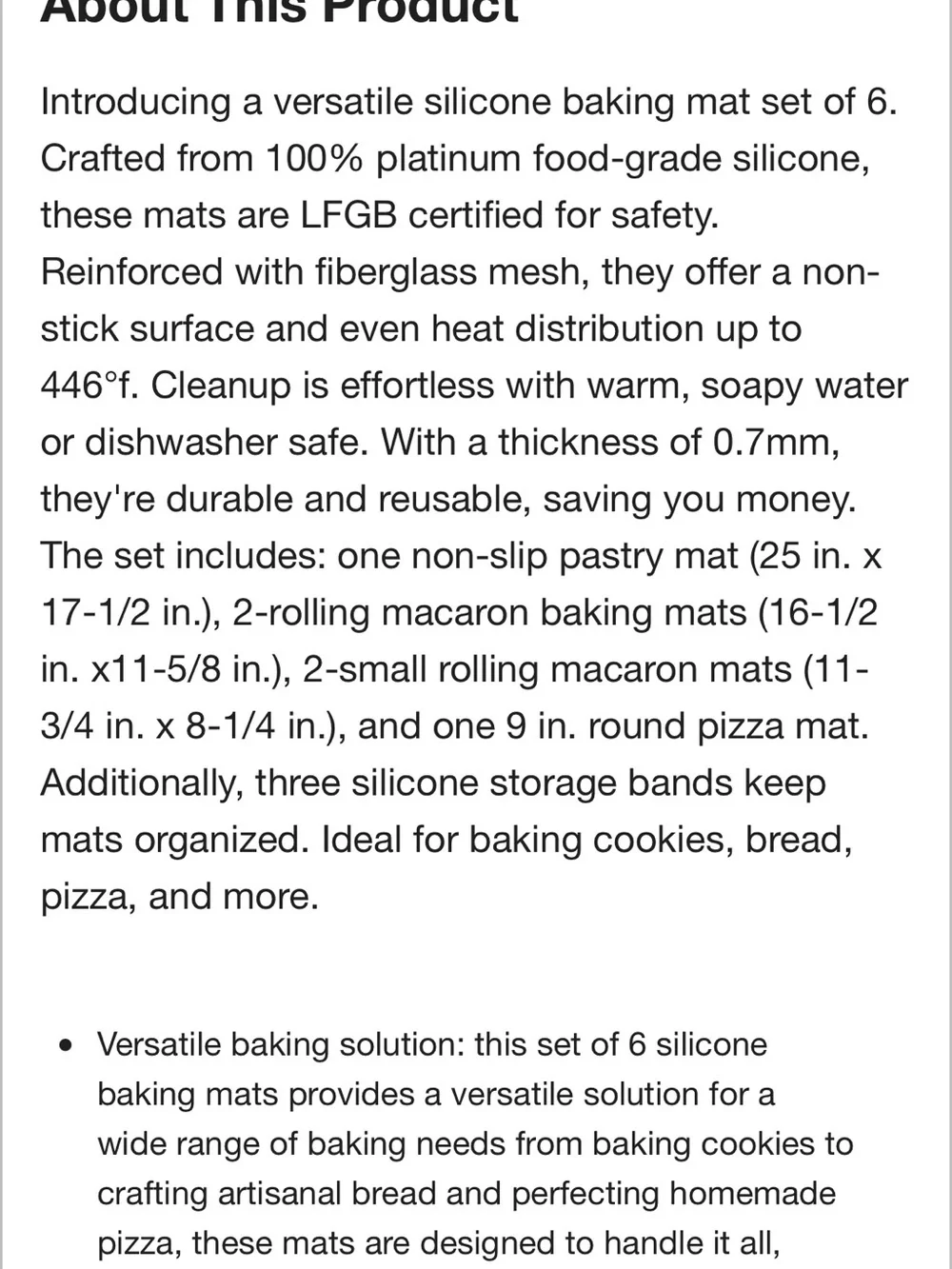 Red and Cream Silicone Baking Mat Set with Nonstick Surface